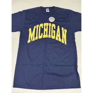 Vintage Michigan Wolverines T-Shirt Russell Athletic Medium NWT Spellout